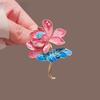 New Vintage Lotus Brooch for Women Pearl Design Advanced Flower Enamel Brooches Metal Elegant Suit Brooch Gifts