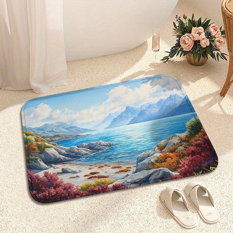 1PC Landscape Kitchen Rug Non-Slip Door Mats Pop design Bathroom Rug Bath Mat Carpet for Home Sink Laundry Decor
