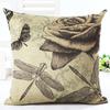 Vintage flowers Linen pillowcase Decorative pillows for sofa Cushion covers home decoration