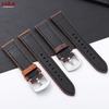 Retro Matte Leather Watchband 20mm 22mm Straps for Huawei Watch Gt4/Gt3 Black Green Brown Strap for Samsung Galaxy Bracelet Belt