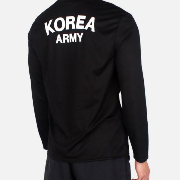 Korean Military R.O.K.A Long Sleeve T-Shirt - Black Long Sleeve
