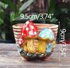 Mushroom Stoneware Succulent Flower Pot Living Room Decoration Planter Vintage Handicrafts Bonsai Pots Fairy Garden Personality