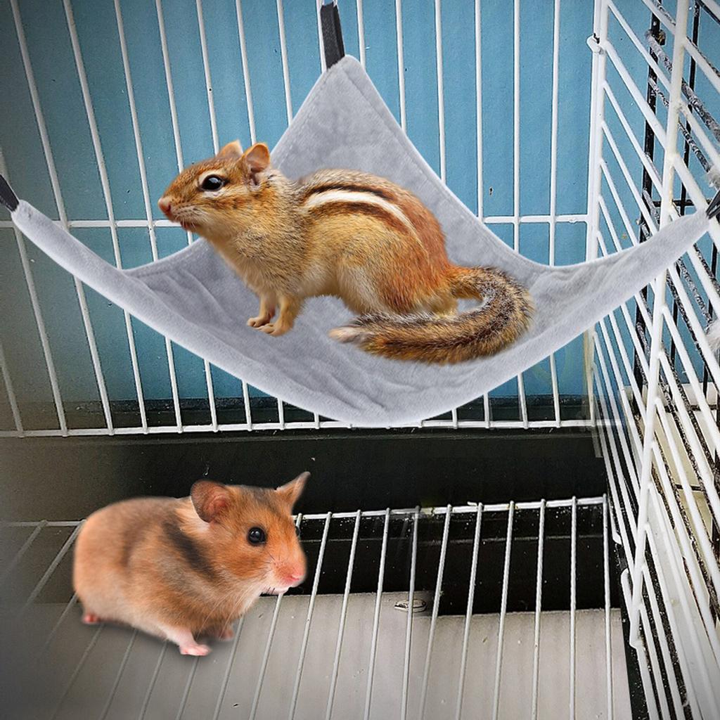 Small Pet   Hammock Hanging Bed for   Hamster Sugar Glider Guinea  (yellow)