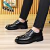 Men's shoes business leather shoes dress casual shoes spring low-top leather embossed crocodile pattern cowhide shoes