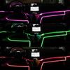 2.5/3mm Car Interior Decorative LED Fiber Optic Neon Wire Strip Light Guide Extension Accessories For Ambient Lighting Equipment