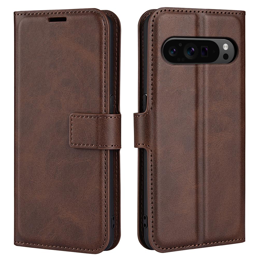 For Google Pixel 9 Pro XL Anti-Scratch Leather Case Calf Texture Phone Wallet Cover