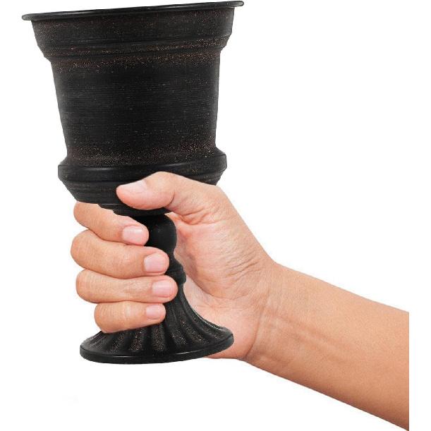 Angoily Classic Garden Urn Planter for Outdoor Plants Decorative Black Urn Planter Vintage Style Flower Pot for Home Garden Front Porch Door Deck