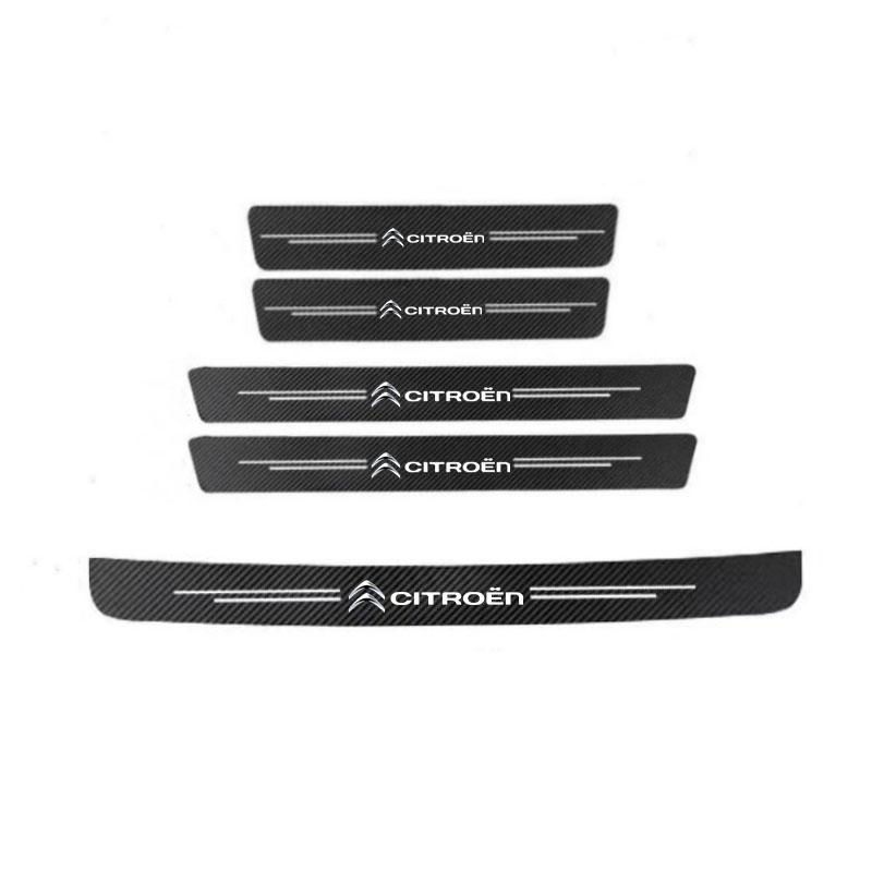 Car Door Sill Stickers Carbon Fiber Door Sill Film Car Sticker For Citroen C1 C2 C4 C5 C3 C4L Berlingo Xsara Picasso Accessories