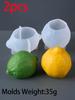 Simulation Lemon Silicone Mold 3D Fruit Scented Candle Making Supplies DIY Handmade Soap Gypsum Resin Casting  Molds Home Decor