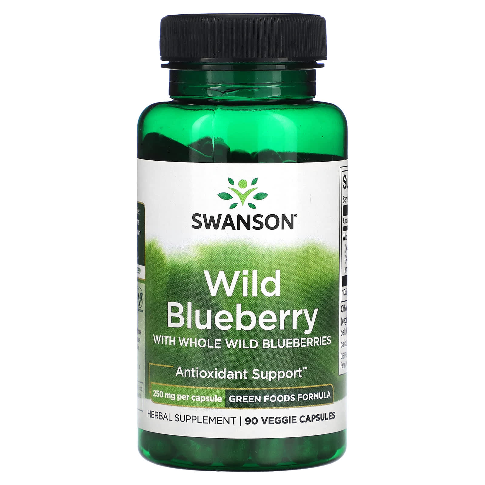 

Wild Blueberry, with Natural Wild Blueberries, 250Mg, 90 Veggie Capsules