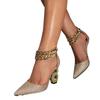 Scarpe Singole da Donna Autunnali Nuove con Tacco Grosso e Traforate Tacchi Alti Moda Scarpe da Donna Moda