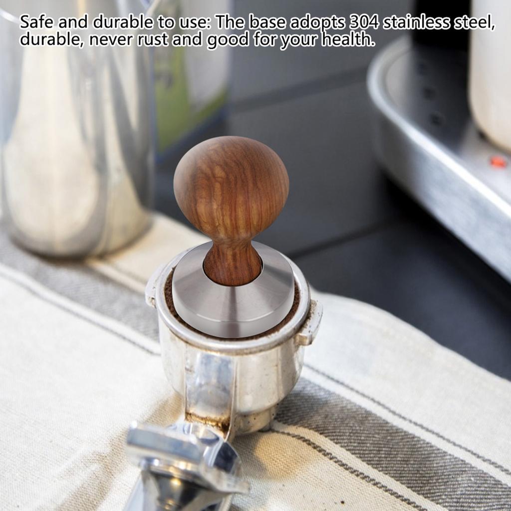 Practical Rosewood Handle Coffee Tamper   Powder Flat Press Hammer (51mm)