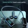 Wireless Neckband Bluetooth Headset with Digital Display, Long Battery, Waterproof, Sport Headphones & Gaming Memory Card