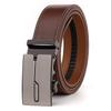 Men's Two-Layer Cowhide Leather Belt with Automatic Buckle - Versatile Business Style