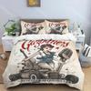 R-Retro rock hip hop music fashion trend print three piece set suitable for children or adults quilt cover pillowcase bedding