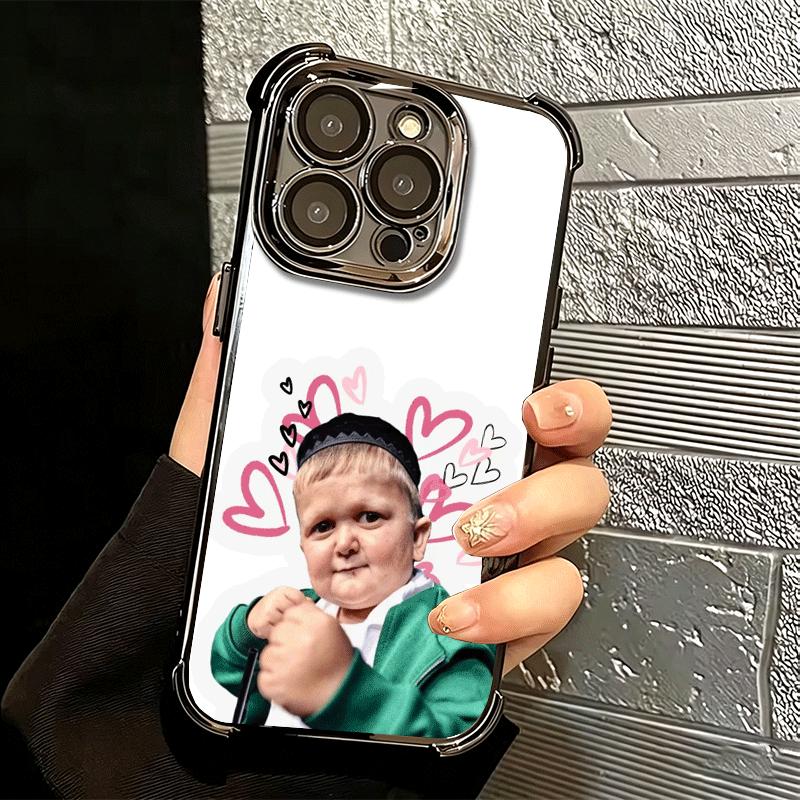 Funny Babaite Hasbulla Plating Phone Case For Iphone 16 17 Pro Max Air 16E 14 15 Plus 12 13 Mini Anti-Fall Airabag Cover
