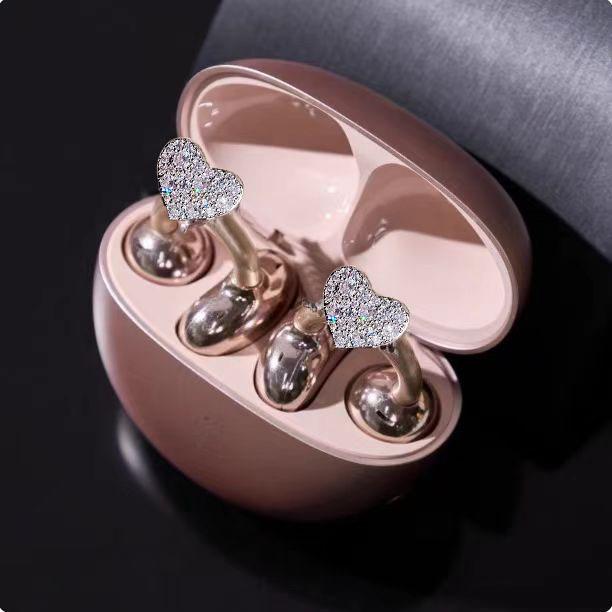 Suitable for Freeclip Earphone Drill Buckle Flash Diamond Love Earphone Buckle Sweet