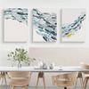 Watercolor Fish Group Wall Art Canvas Posters Golden Fish Blue Prints Canvas Paintings for Living Room Kitchen Frameless