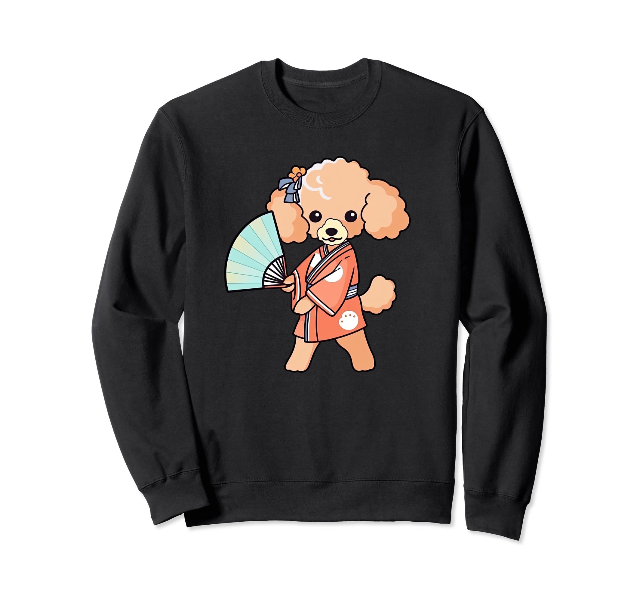 

Toy funny summer sweatshirt poodle, yukata, dog, festival, чёрный