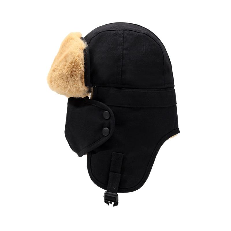 Winter Hat Men Women Bomber Hat with Mask Neck Protection Outdoor Hat Warm Hat Thick Driving Cold-Proof Hat