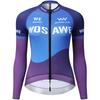 WOSAWE Women's Spring Summer Autumn Double Head Zipper Breathable Slim Night Running Bicycle Sports Cycling Long Sleeve Jerseys