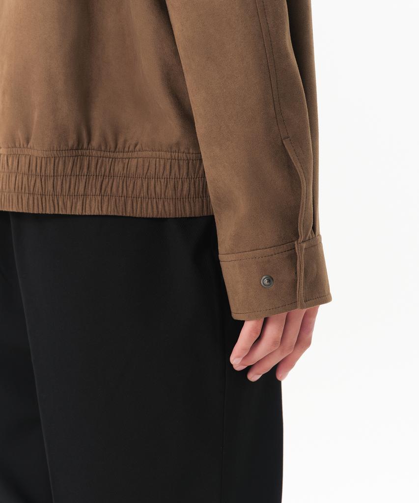 Musinsa Standard Synthetic Suede Minimal Blouson Jacket [Light Brown]