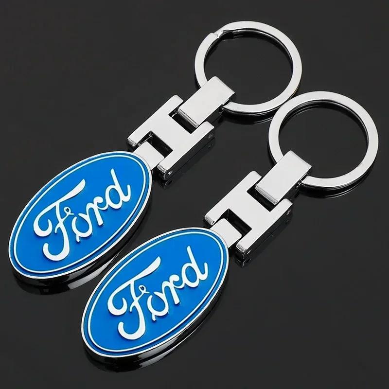 Car Sticker 2026 Ford New 2025 Hot Car Keychain Vintage Leather Keyring Creative Key Chain For Ford Focus 2 3 Mondeo Kuga Fiesta
