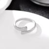 Banyan Tree S925 Silver Mobius Couple Rings - Korean Geometric Design