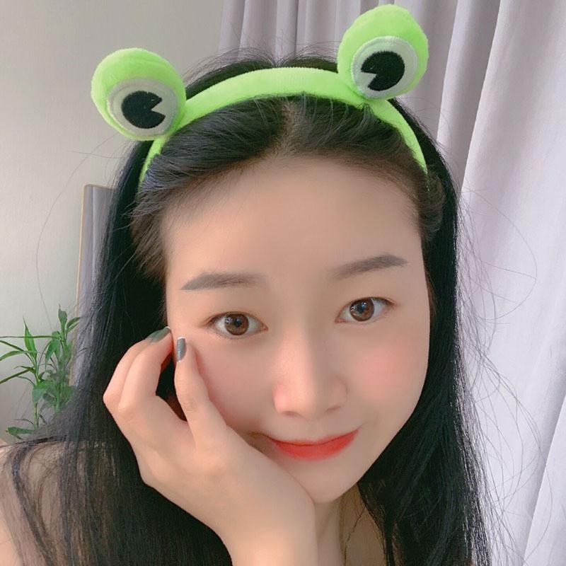 Super Cute Frog Cartoon Head Hoop for Women Shopping Photograph Party Headpiece Lovely Princess Girls Hair Hoop