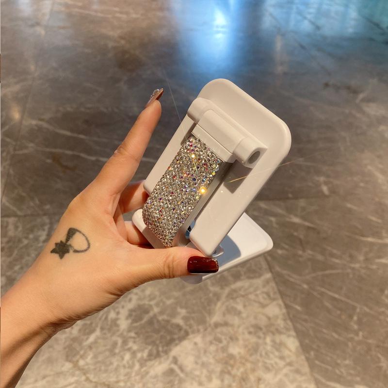 Rhinestone Phone & Tablet Desktop Stand – Multifunctional Holder for Live Streaming