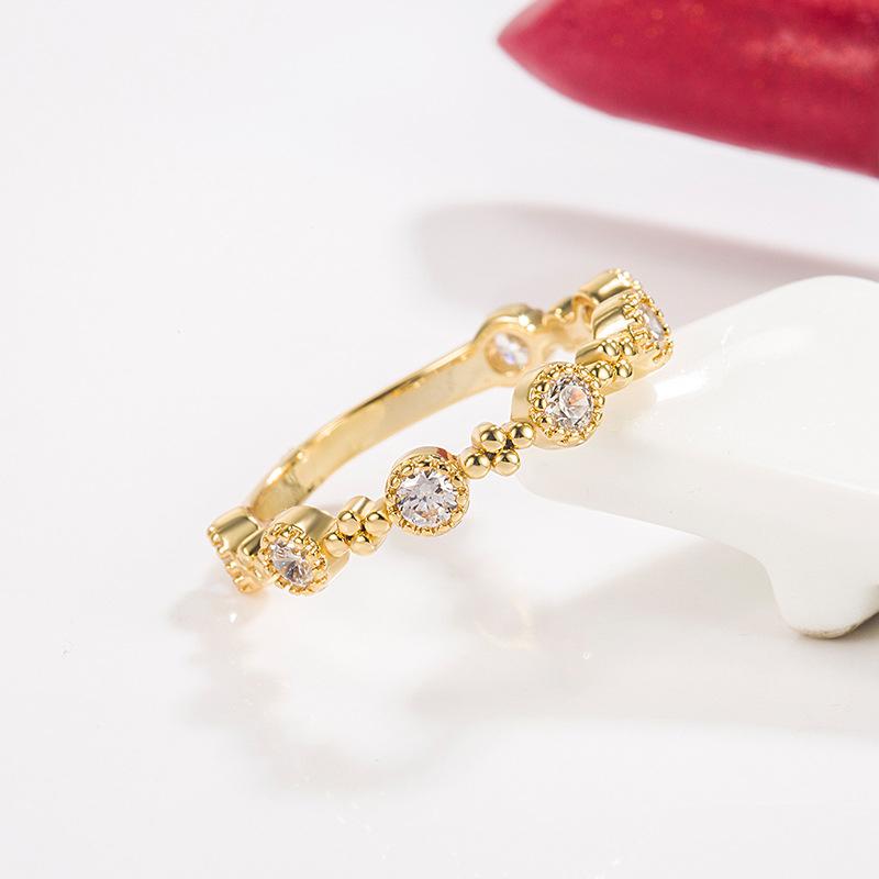 Lindon Klassischer Zirkonring aus Kupferlegierung, Damenschmuck, Hochzeitsversprechen, Partygeschenk