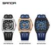 Sanda Men's Waterproof Quartz Watch with Leather Strap - Stylish and Durable Design
