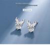S925 Sterling Silver Forest Deer Stud Earrings - Versatile Elf Antler Design