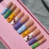Thick and Hard Artificial Fingernails Square and Long Manicure False Nails with Glue Stickers  Press on Nails