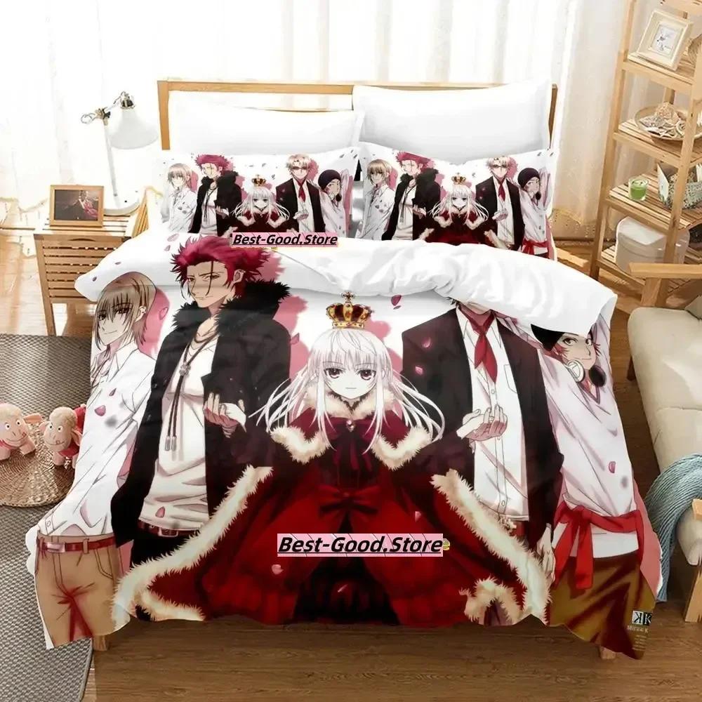 Anime K project Mikoto Suoh No Blod! No Bone! No Ash! Beding Set Printed With Pilowcase Bed Soft Duvet Cover Quen Super King-Sized Dimensionsd