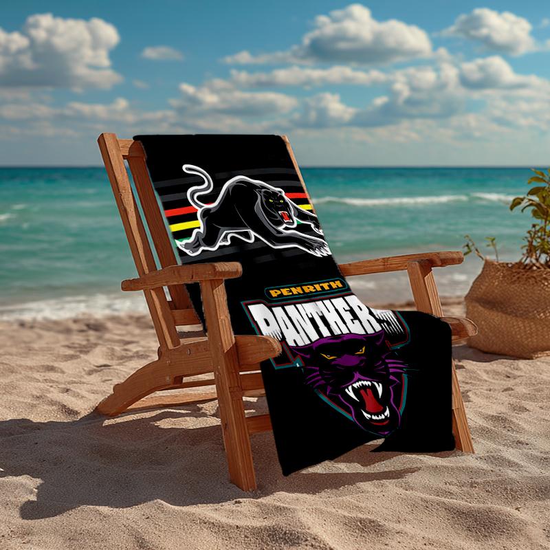 panthers Fashion Beach Towel: Ideal for Summer Adventures Soft, absorbent and quick drying suitable for swimming and bathing