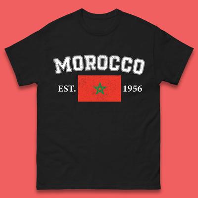 Morocco Est 1956 Mens T-Shirt Womens Tops Tees