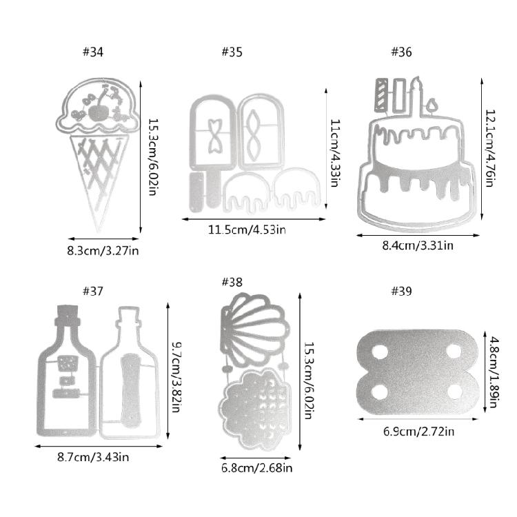 Carbon Steel Cutting Die Ice Cream/2-layer Cake Metal Die Cuts Stencils Template
