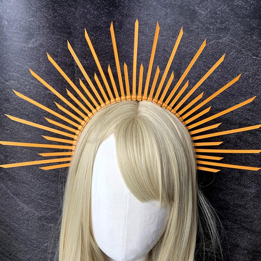 Jugendliche Schüler Halloween Haarband mit Sonnenstrahlen Stacheln Cosplay Engel Heilige Form Stachel-Haarbänder Auftritte Haarreifen
