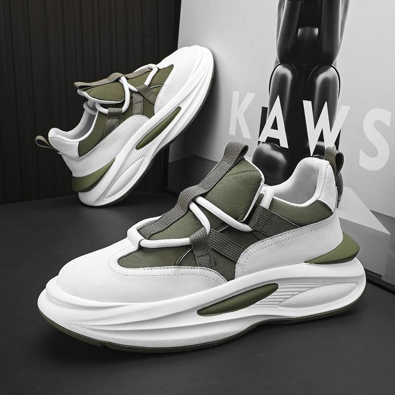 

Casual men s shoes 2025 new breathable umbrella cloth shoes men s Korean version trendy versatile thick sole 44 зелёный