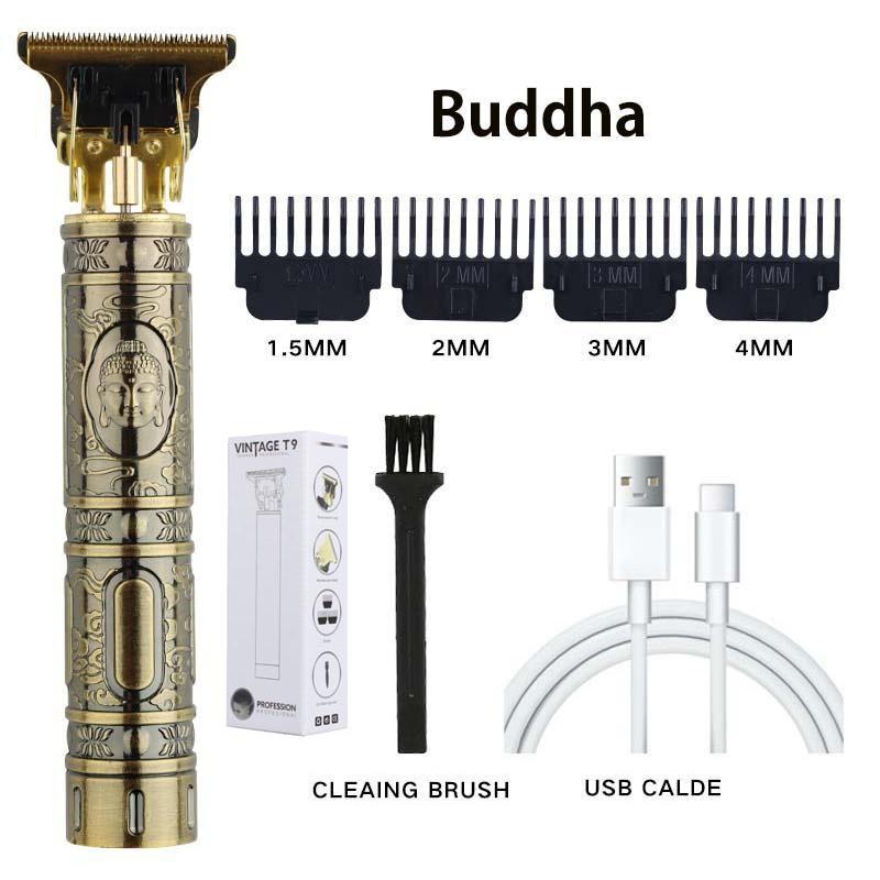 

Профессиональная электрическая машинка для стрижки волос с коробкой для мужчин, USB аккумуляторная машинка для стрижки волос, мужская электробритва, триммер для волос, машинка для стрижки бороды Buddha