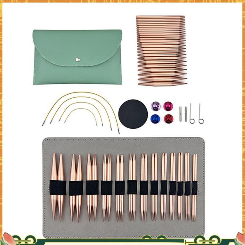 

13 Pairs Interchangeable Circular Knitting Needles Set 3mm-10mm Circular Knitting Needles Knitting & Crochet Weaving Supplies