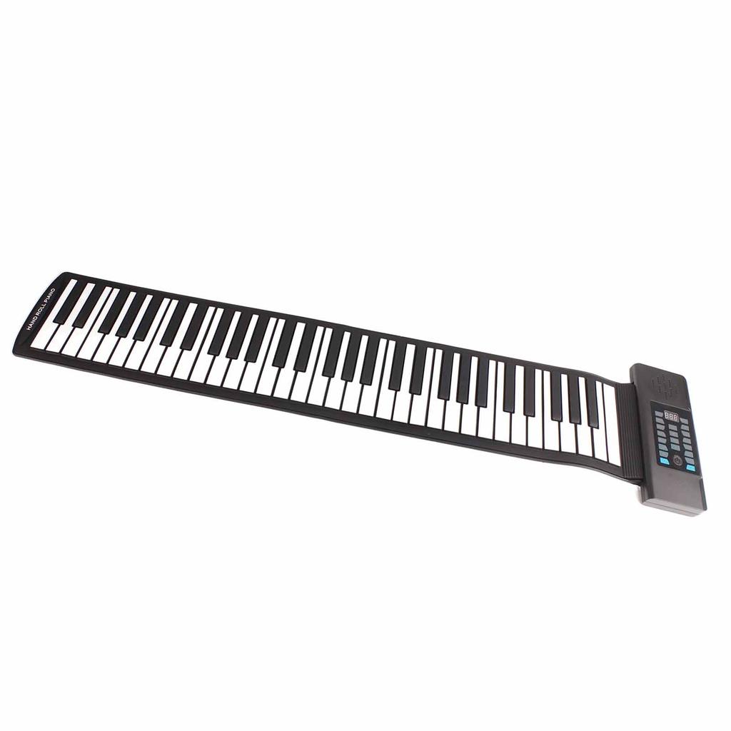 61 Keys Roll Up Keyboard Piano MIDI Function Portable Hand Roll Piano with LED Digital Display 100‑240V EU Plug