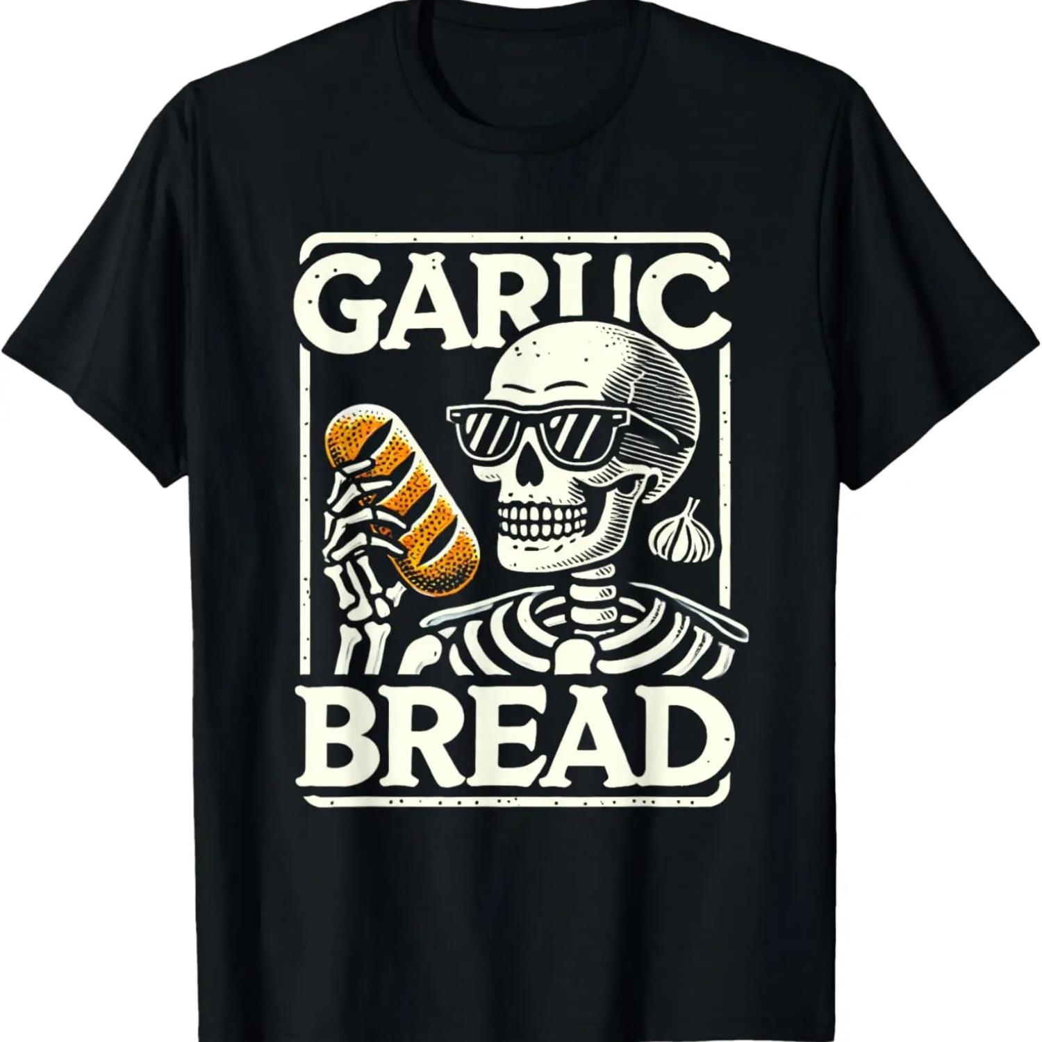 

Garlic Bread Skeleton Funny T-Shirt S чёрный