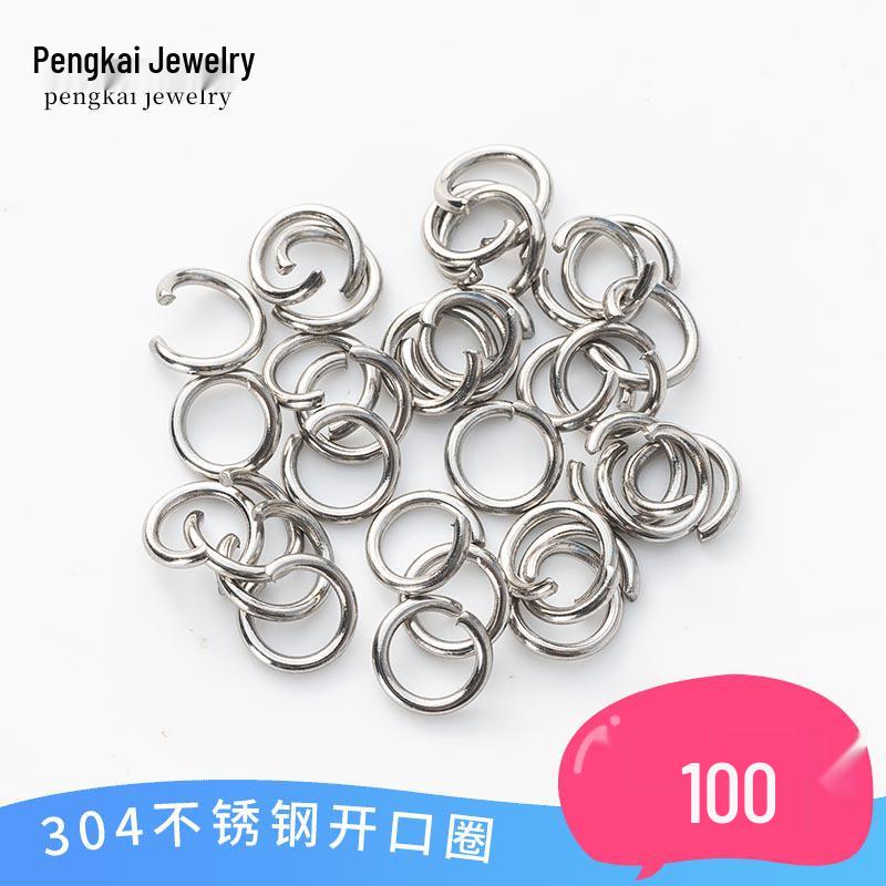 

100 Stainless Steel Jump Rings O-Ring Connectors for Earrings & DIY Jewelry Making 0.8mm x 4mm [100pcs]