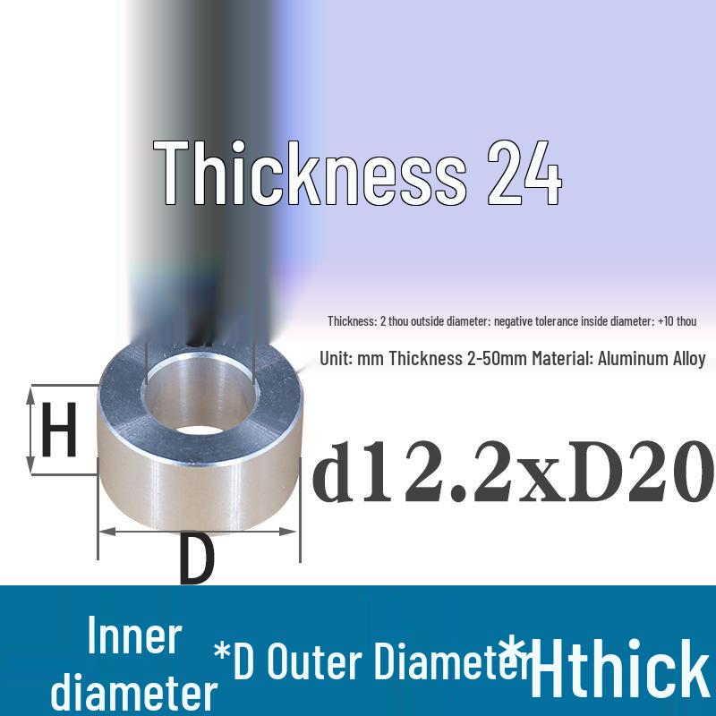 Außen-Ø 20mm Aluminiumlegierung Flache Unterlegscheibe Abstandshalter mit M6/M8/M10/M12 Innenloch - Metallwellenbuchse Isoliersäule.