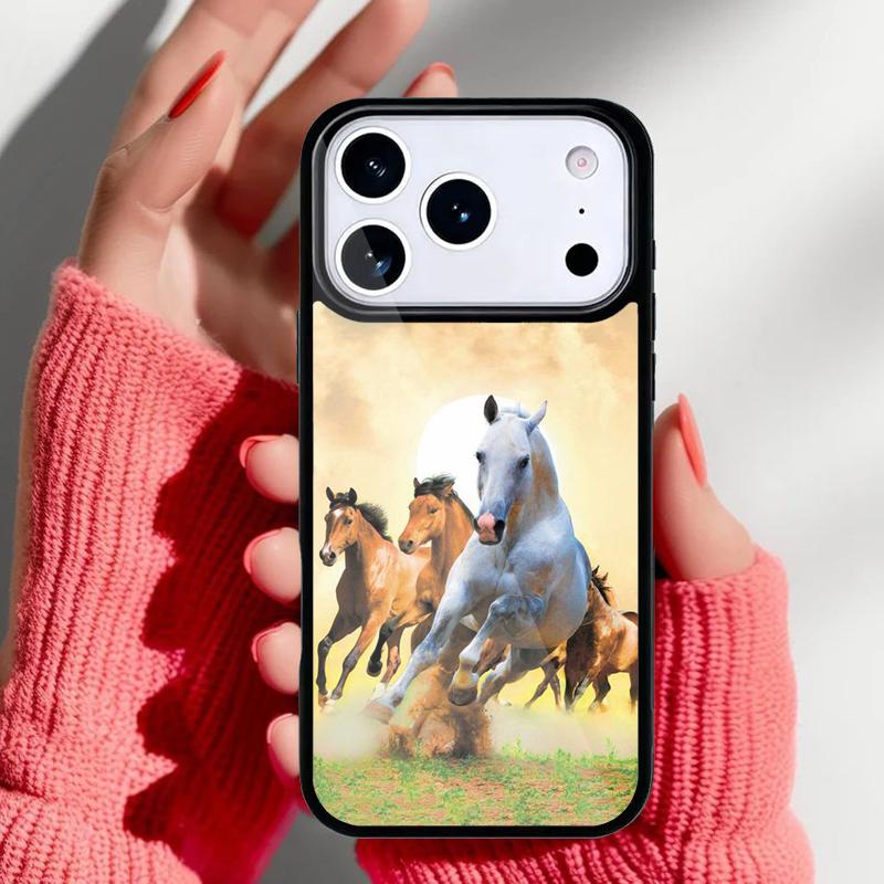 Horses Running Phone Case for iPhone 17 16 15 14 13 Pro Max Back Cover for 12 11 Pro Coque