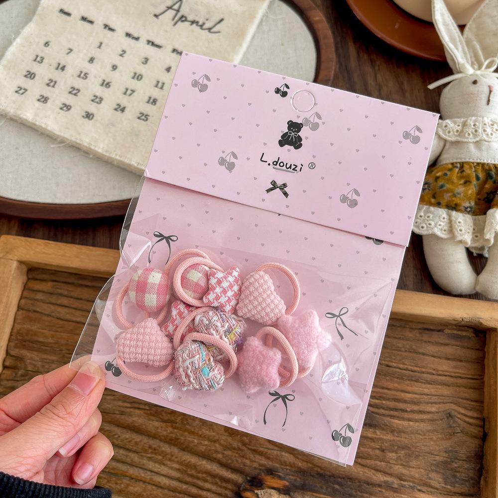 10pc mini faixa de cabelo do bebê kawaii dos desenhos animados floral animal elástico corda de cabelo para a criança menina pequena tumb faixa de cabelo adorável headwear