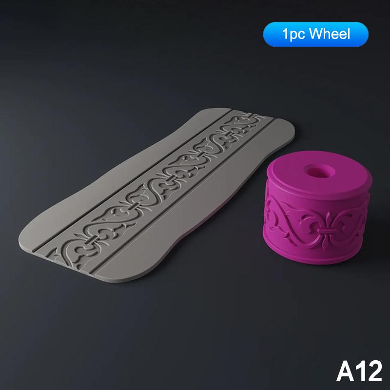 Hliněné razítkovací válečky Renesanční vzory Keramická textura Kolečko Lisovací forma Váleček Nástroj DIY hliněné nástroje Umělecká dekorace Řemesla