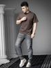 European Men's Short-Sleeve T-Shirt Summer 2025 New Trendy Brand Solid Color Round Neck Top Half-Sleeve Tee Base Shirt for Men